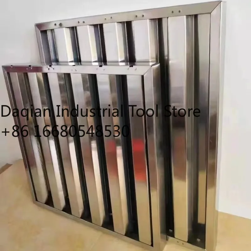 t4wStainless Steel Grease Grease Capture Oil Filter Commercial Range Hood Baffle-Type Range Hood Filters for Europe/America