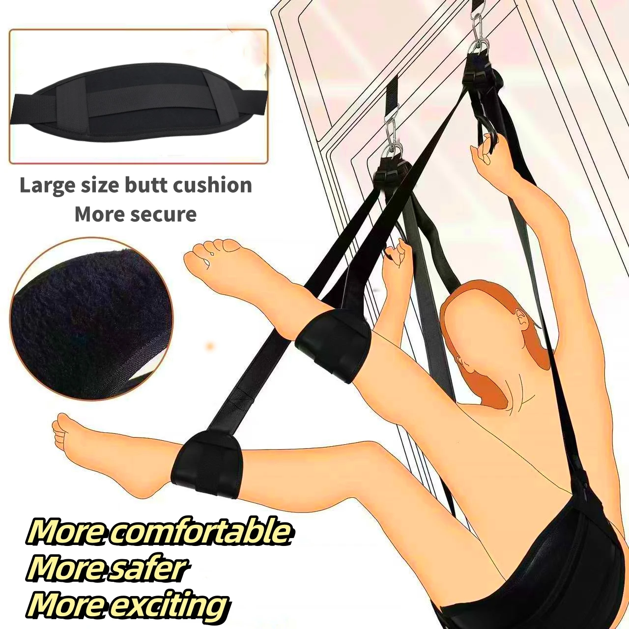 SM adult sextoys hanging doors swings with cushion couple bondage flirting props  high-difficulty poses sex auxiliary binding