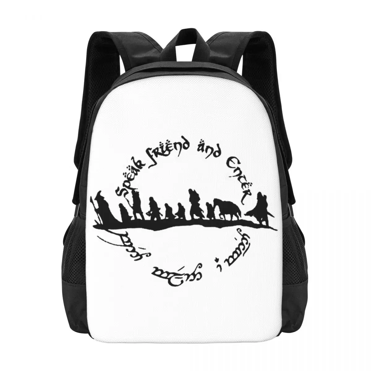 

Speak Friend And Enter Backpack Hot Sale Daypack Large Capacity Kids BookBag School Bag Shoulder Bags for Men Women