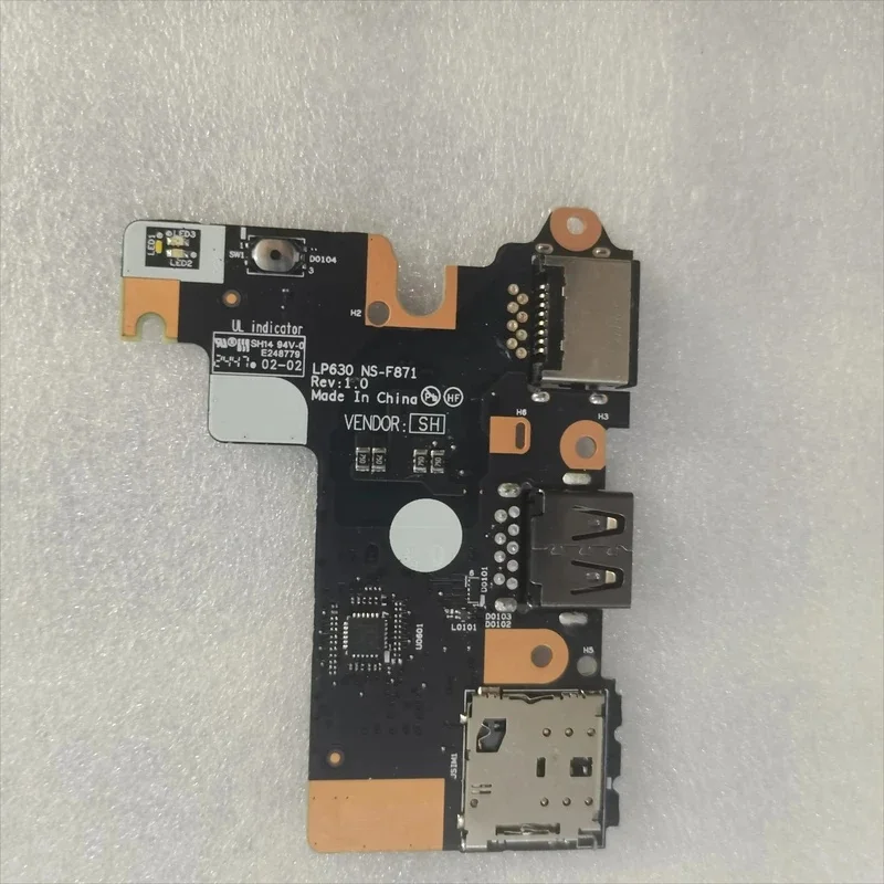 N+ Interface Board for Lenovo ThinkPad P16s Gen3 Card Reader Power USB Sub Board NS-F871