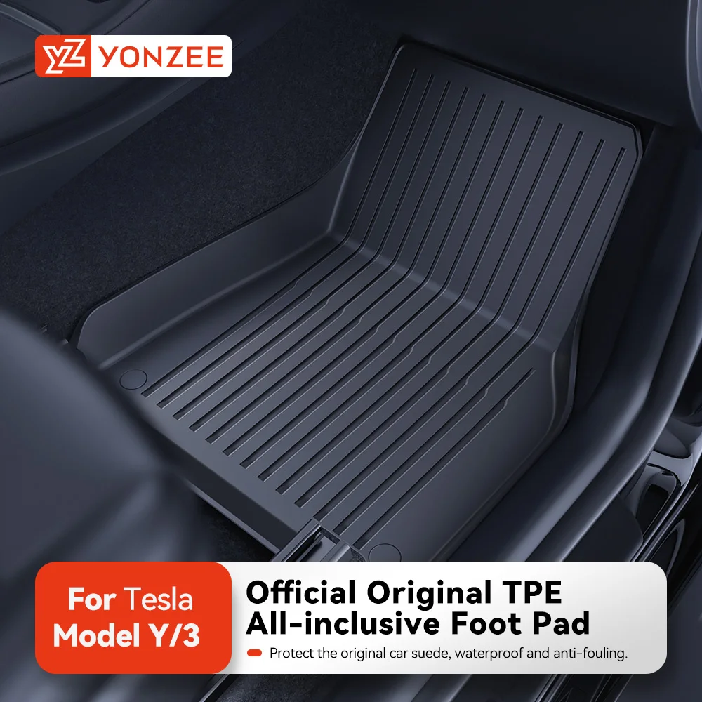 Dywaniki samochodowe YZ TPE do Tesla Model 3 Y Highland Juniper 2019-2026, zestaw dywaników bagażowych, całoroczne, wodoodporne, antypoślizgowe dywaniki do bagażnika.