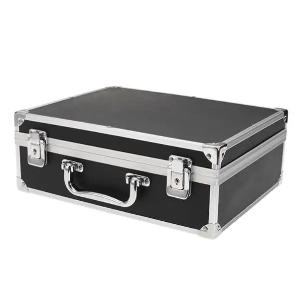 Black Aluminum Machine Carrying Case Storage Organizer Holder Box