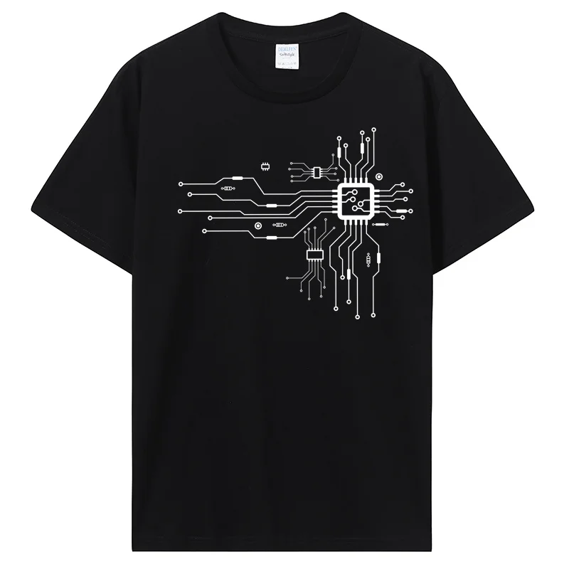 Anatomical Heart CPU Processor Computer Programmer PCB Board Geek T-Shirt Electrical Electronic Engineer Circuit Graphic Tshirt