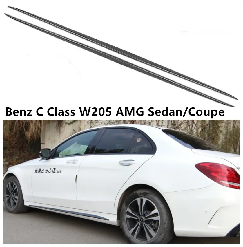 

2PCS Side Door Body Skirts Kit Lip Cover For Mercedes Benz C Class W205 C205 X205 AMG Sedan/Coupe/Wagon C180 C200 C260 C300