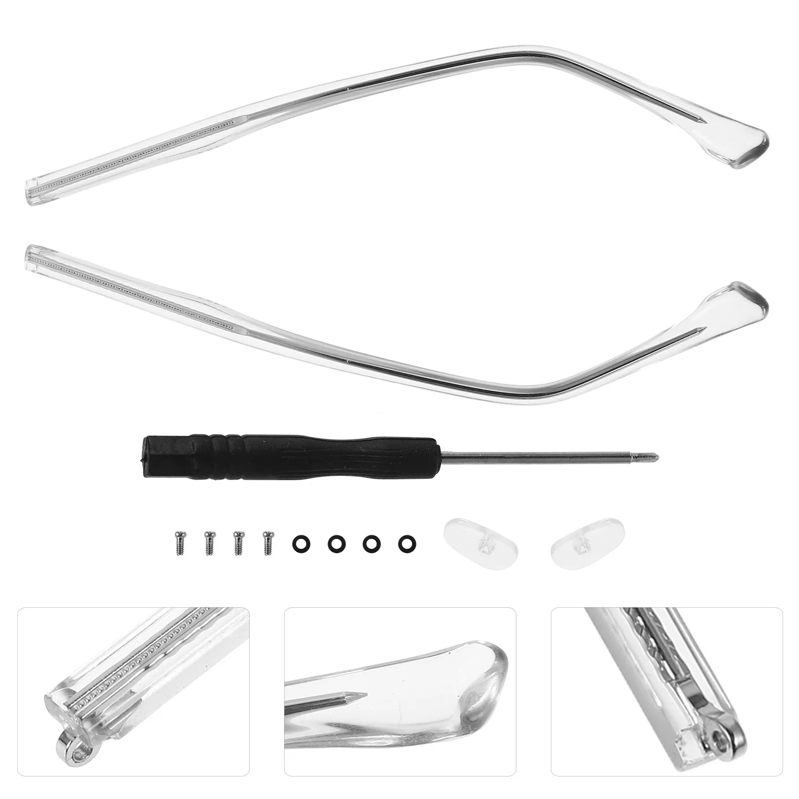 

1 пара универсальных сменных металлических дужек для очков, аксессуары для ремонта оправы, легкие, удобные, модные