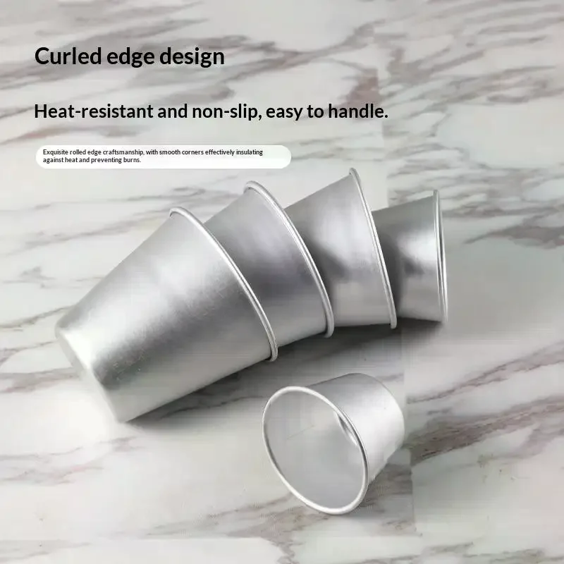 1Pc Optional Size Pastry Pudding Mold Decorating Tool Nonstick Baking Cups Metal Aluminum Pudding Mold Decorating Tool Cake Mol