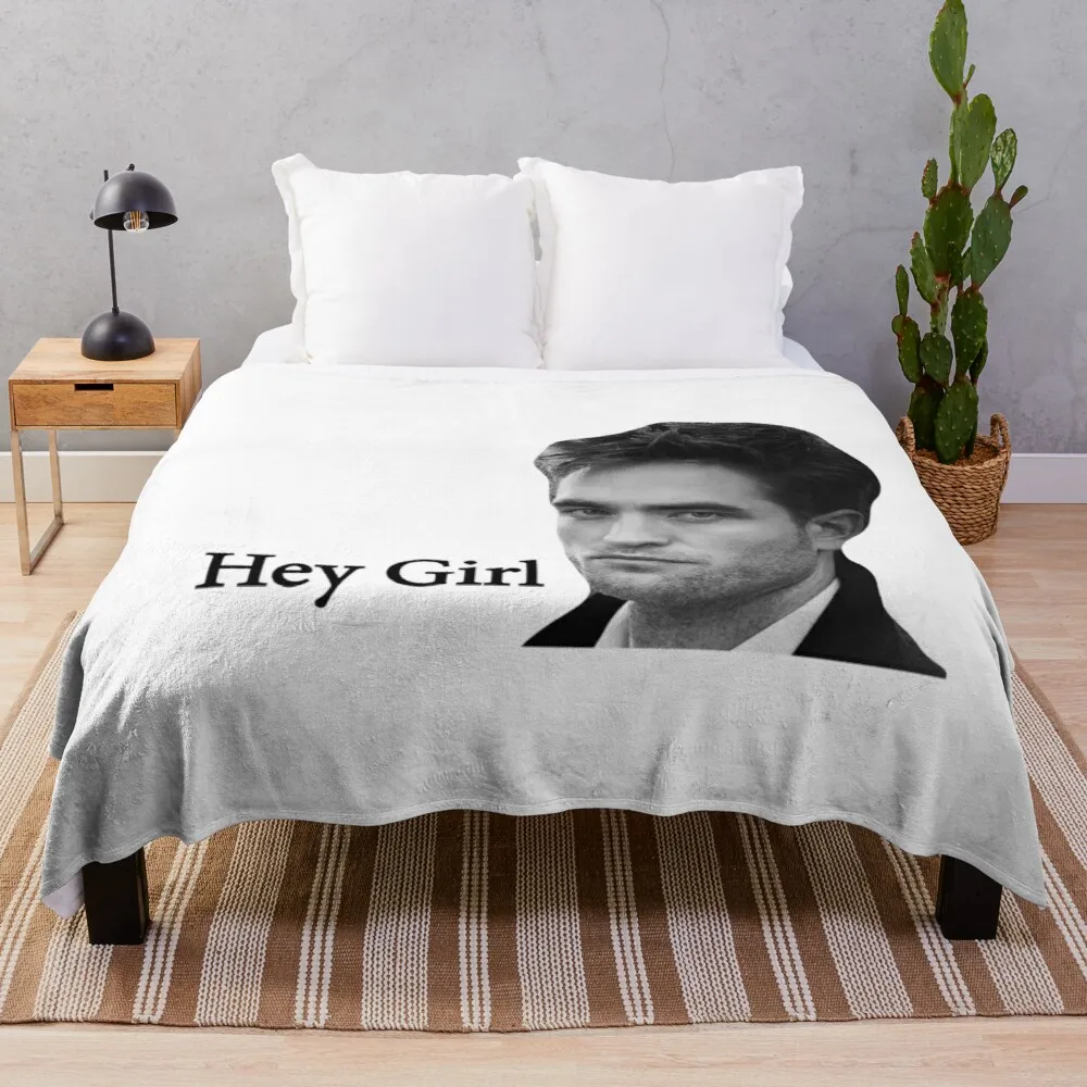 Robert Patinson Hey Girl Throw Blanket velor blankets