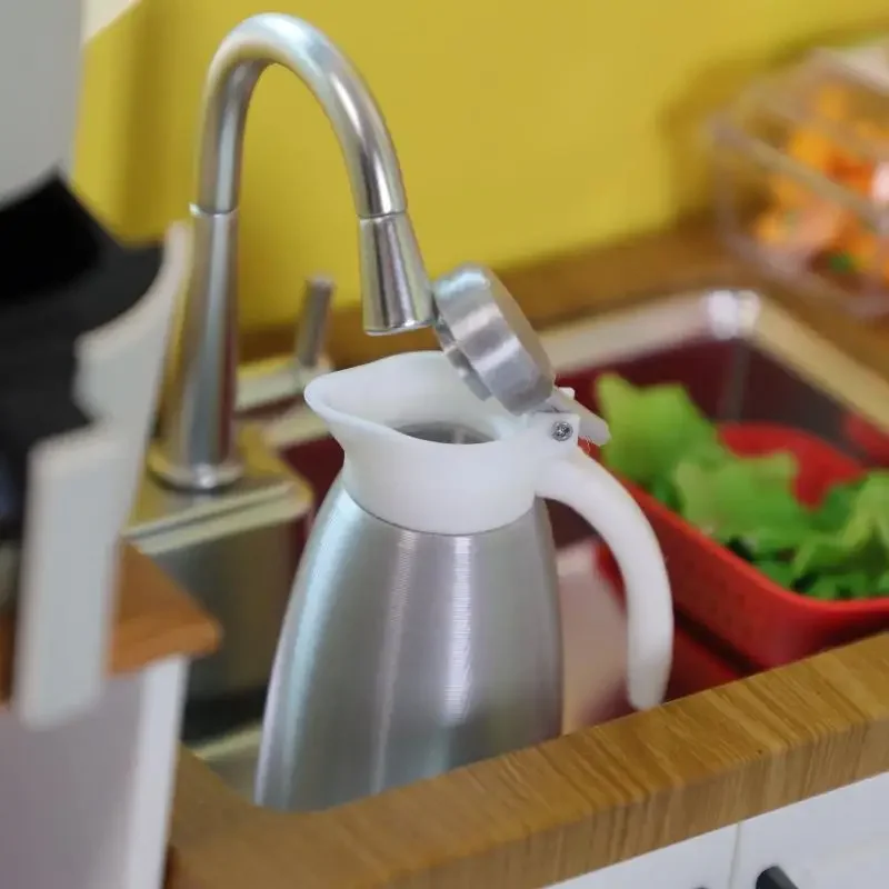 1 Stuks Pop Scène Ornament Accessoires Miniatuur Poppenhuis Lucht Friteuse Simulatie Warm Water Fles Rijst Emmer Juicer Apparaat