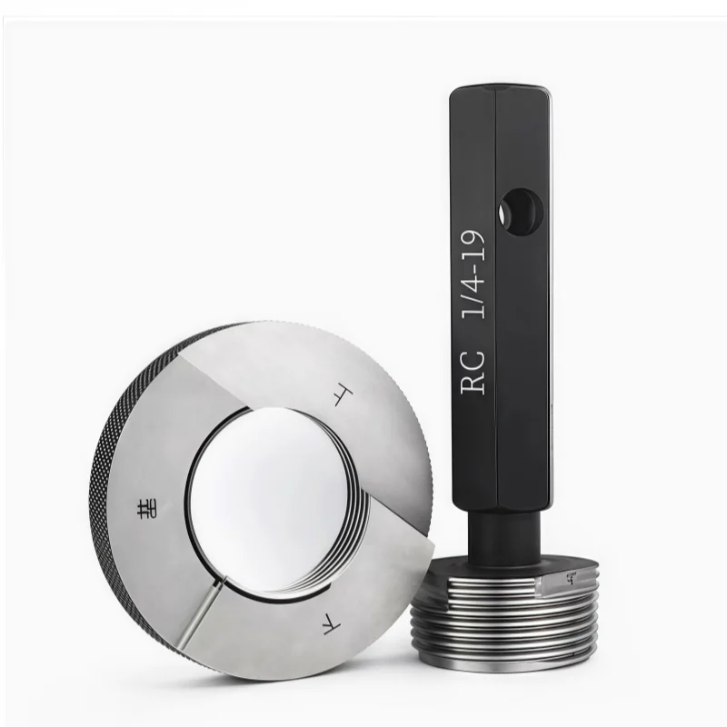 55 Degree R Cone Tube External Thread Plug Gauge And Thread Ring Gauge 1Set RC1/8 1/16-28 1/2-14 1/4-19