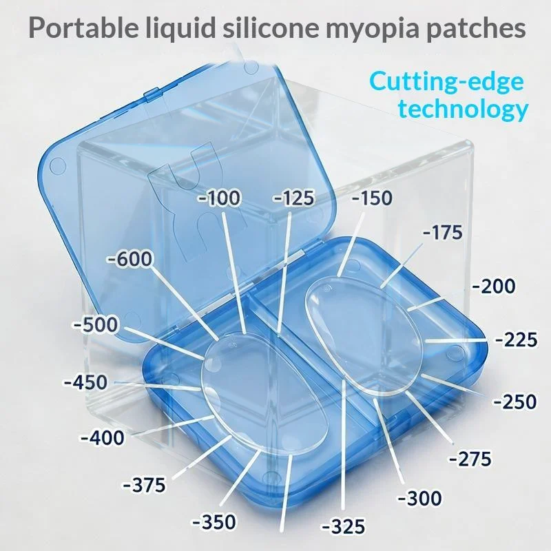 Stick-on Myopic Lenses Portable Silicone Nearsighted Patch Adhesive Lens Waterproof Vision Correction Insert For Goggle
