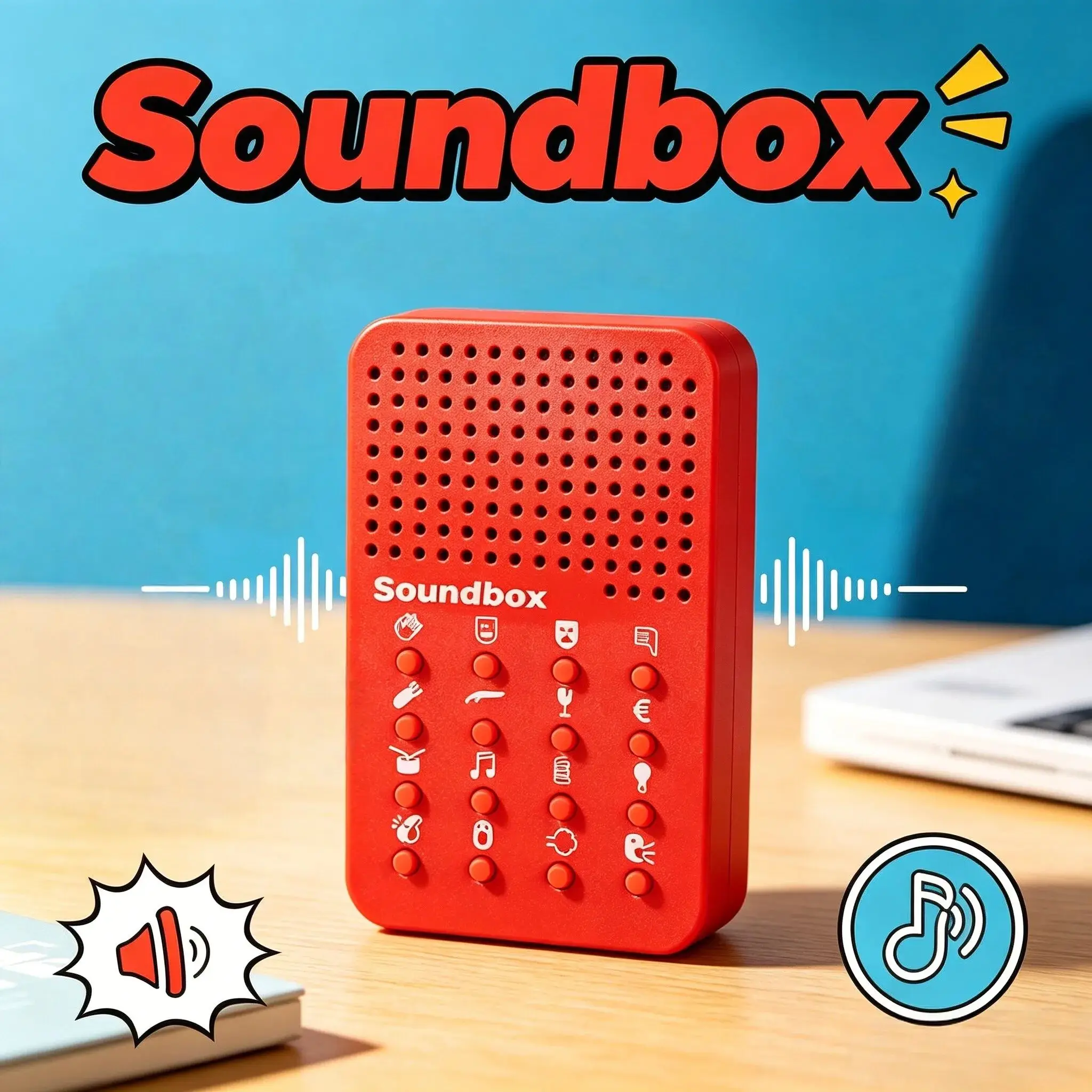 Portable 16 Sounds Funny Electronic Sound Effects Machine Prank Party Festival Celebration Equipment Daily Entertainment Fun Toy