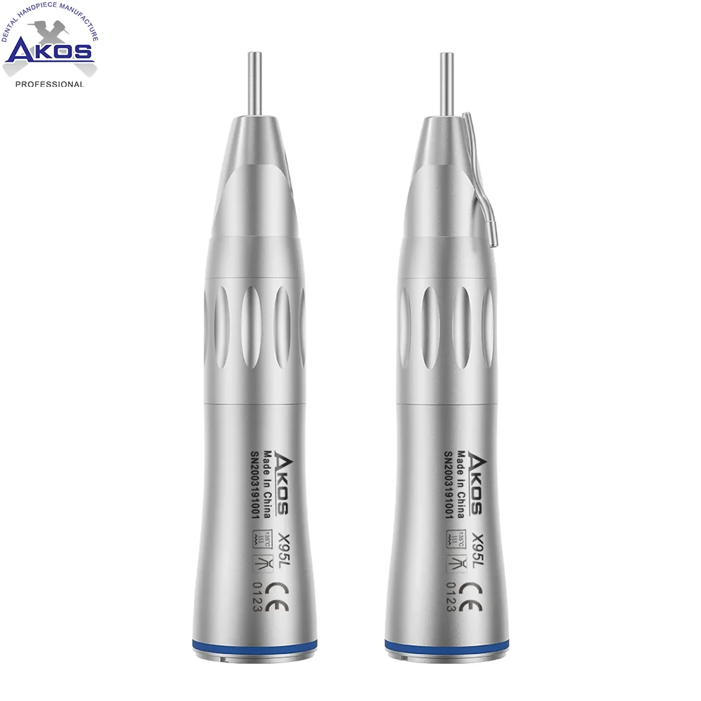 

Micro motor 1:1 X65L inner water spray fiber optic led straight surgical handpiece with low speed dental bur