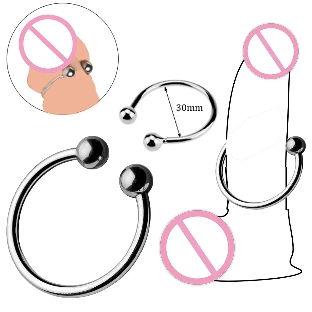 Manyjoy New Metal Scrotum Pendant Ball Stretchers with Chain BDSM Stainless Steel Penis Exercise Restraint Sex Toys for Men 18+