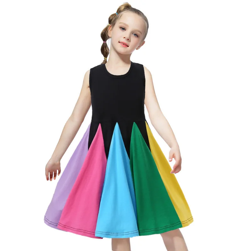 Baby Girls Dress Tollder KIds 100% Cotton Long Sleeve RainBow Unicorn Flower Dresses Autumn Winter Clothes Children Clothing