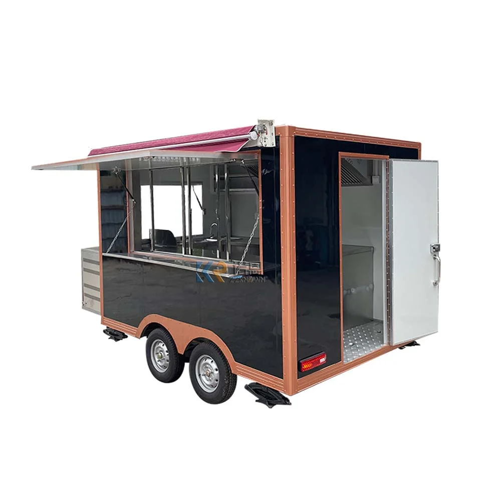 Square Mobile Food Trailer with Full Kitchen Mobile Food Carts for Sale UK