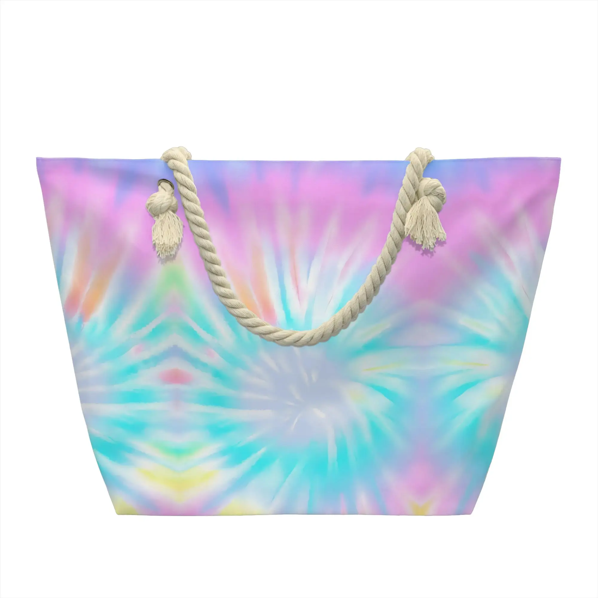 Custom Tie Dye Canvas Shopping Bag Women Washable Big Capacity Groceries  Shopper Tote Bags