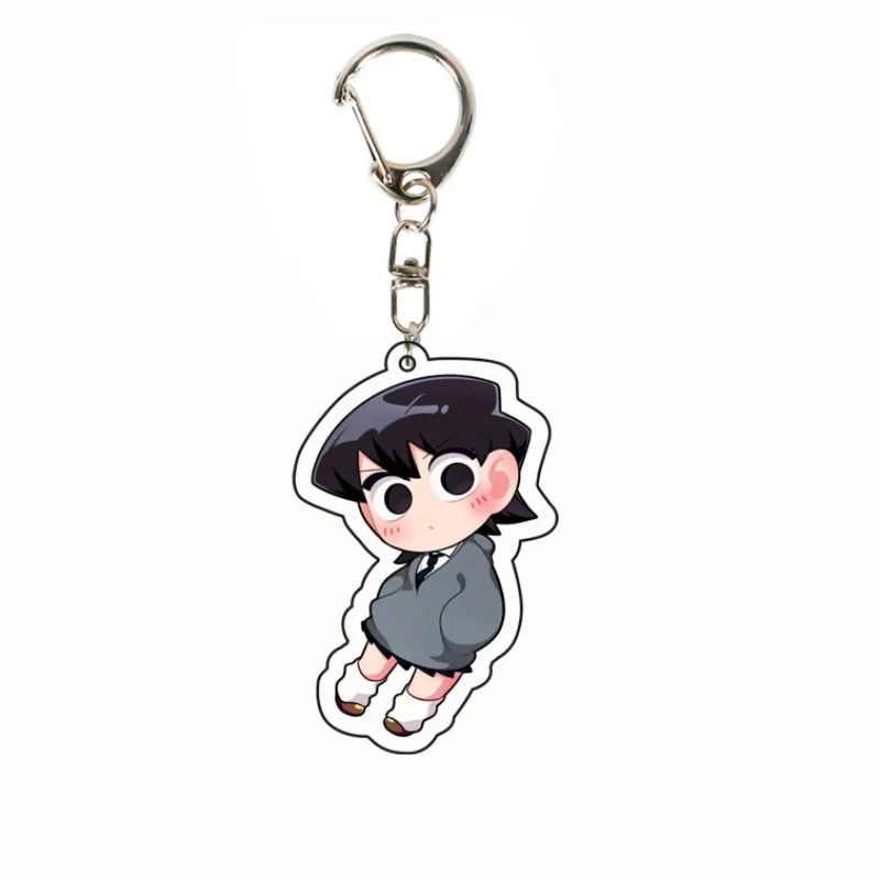 Anime Firgures Komi Shouko Hiroshi An Koume Anko Keyring Men's Acrylic Accessories Cute Kawaii Couple Pendant Gift Wholesale