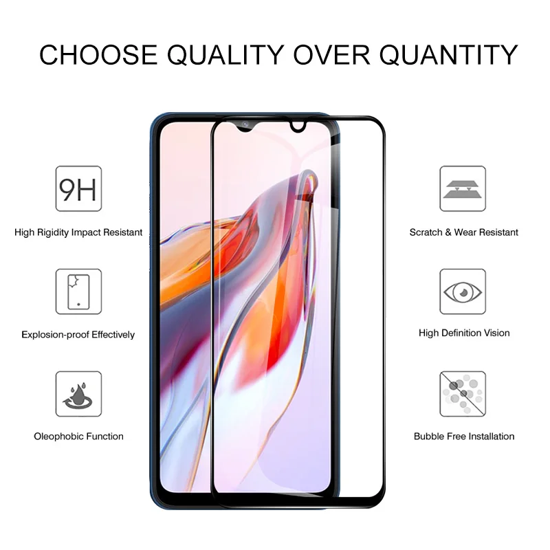 Funda de vidrio templado 4 en 1 para Xiaomi Redmi 12C, Protector de cámara de 6,71 pulgadas, 12 C, C12, protección de pantalla