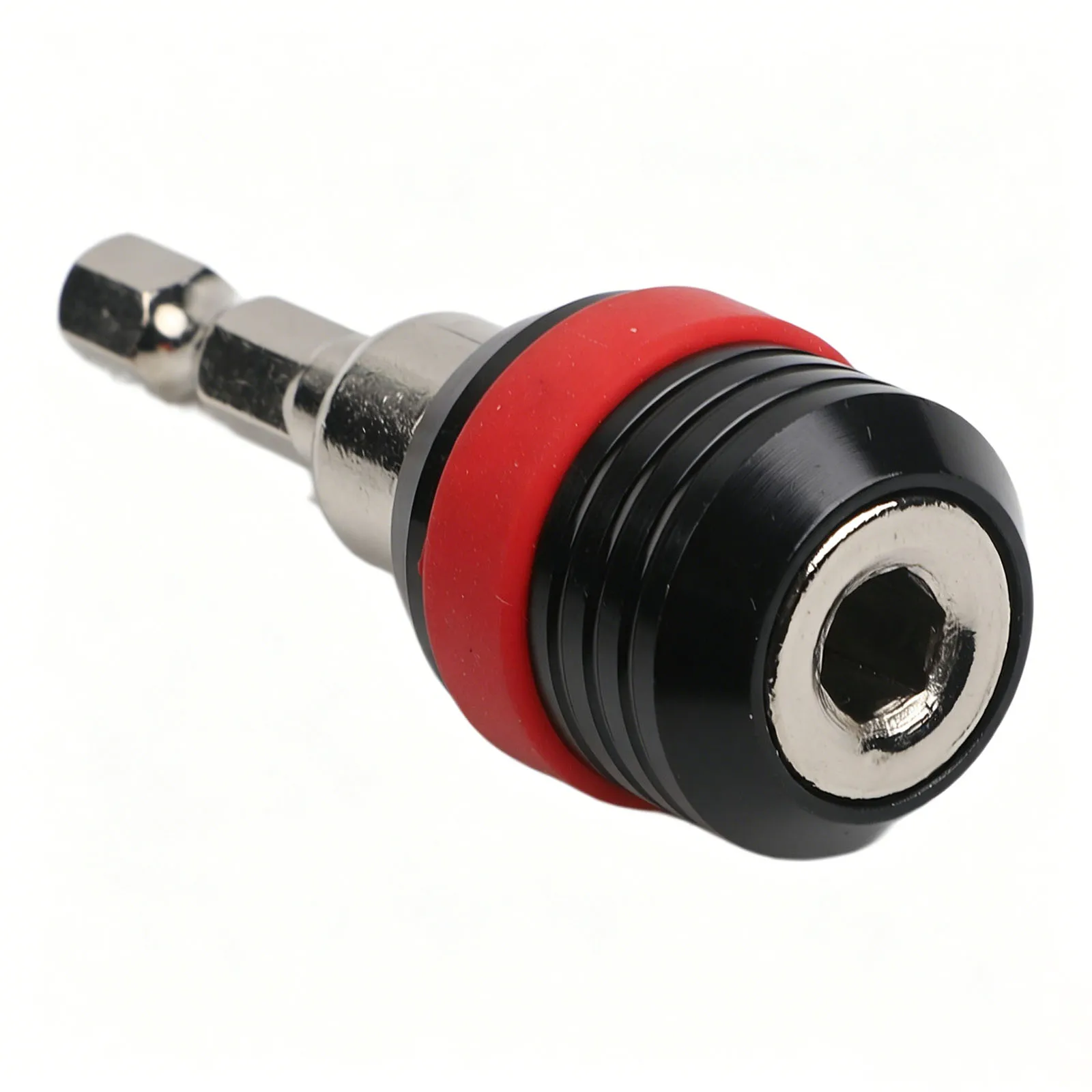 Quick Change Adapter Bit Holder For Wood Framing Black Silver Quick Release Bit Holder Compatible With Single Screw Extractors