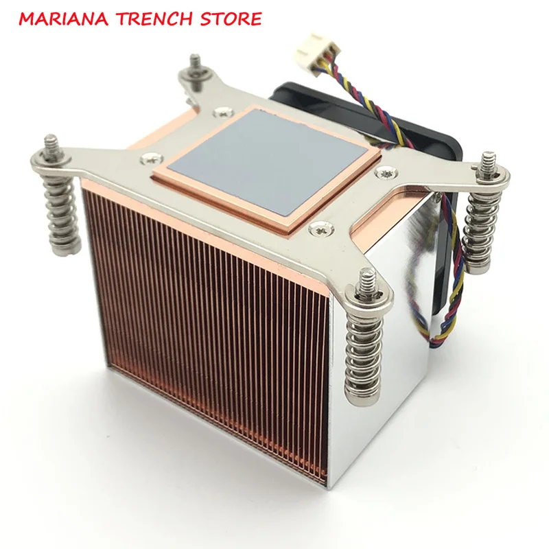 2U6C 2U AM4 Server CPU Cooler Rectangle Product Size 93X90X67mm 12V 4pin PWM Two Ball Bearing Power Consumption 135W