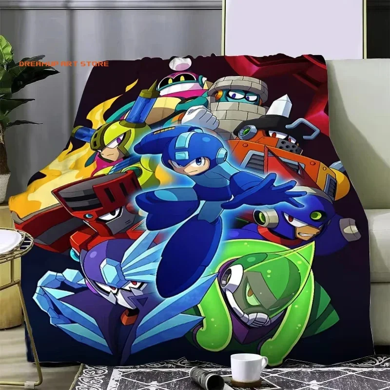 2026 New Anime Game M-Megaman HD Printed Blanket Picnic Blankets Warm Blanket Soft And Comfortable Blanket Home Travel Birthday