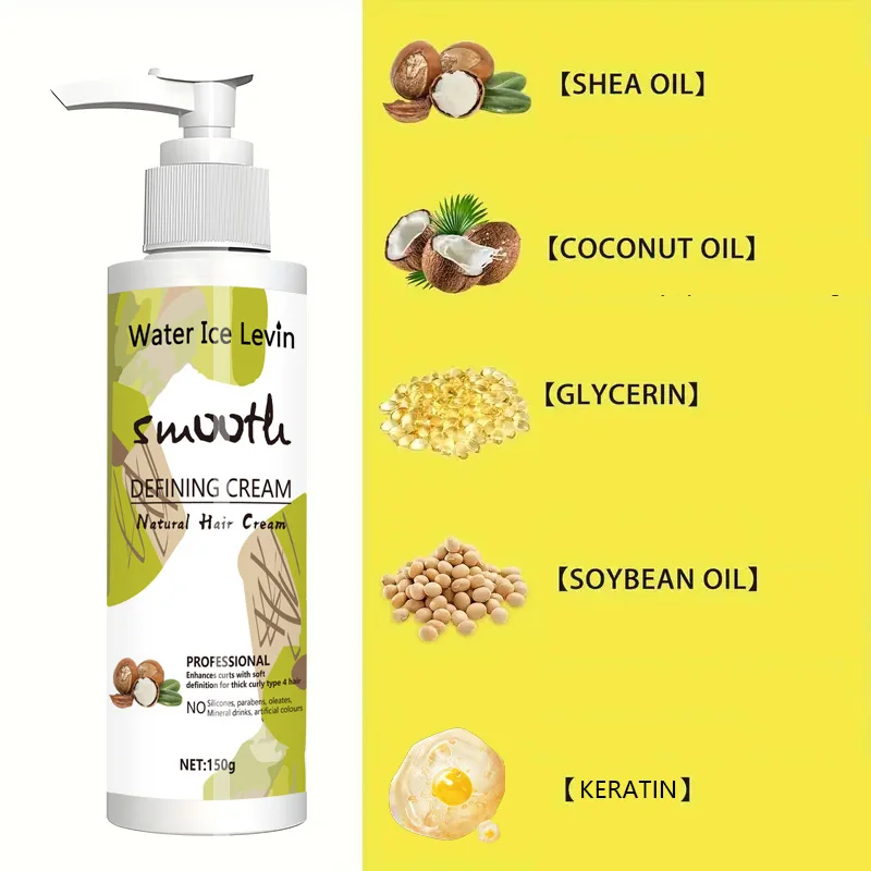 Love Your Curls - All in One Curling Cream Styling, Anti-Frizz Curling Cream, Repairs, Defines, Hydrates and Styles with Shea Butter, 150g view 5