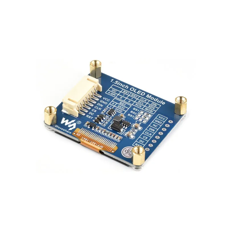 Módulo de pantalla OLED de 1,5 pulgadas, 128x128 píxeles, 16 escalas de grises, interfaz SPI/I2C