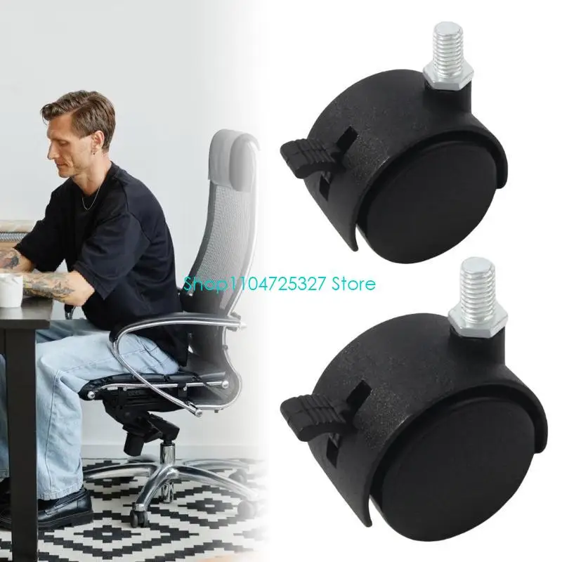 D8KF 4pcs Quiet Casters with High Load Capacity Quiet Rolling Universal Mounting for Home & Office Use