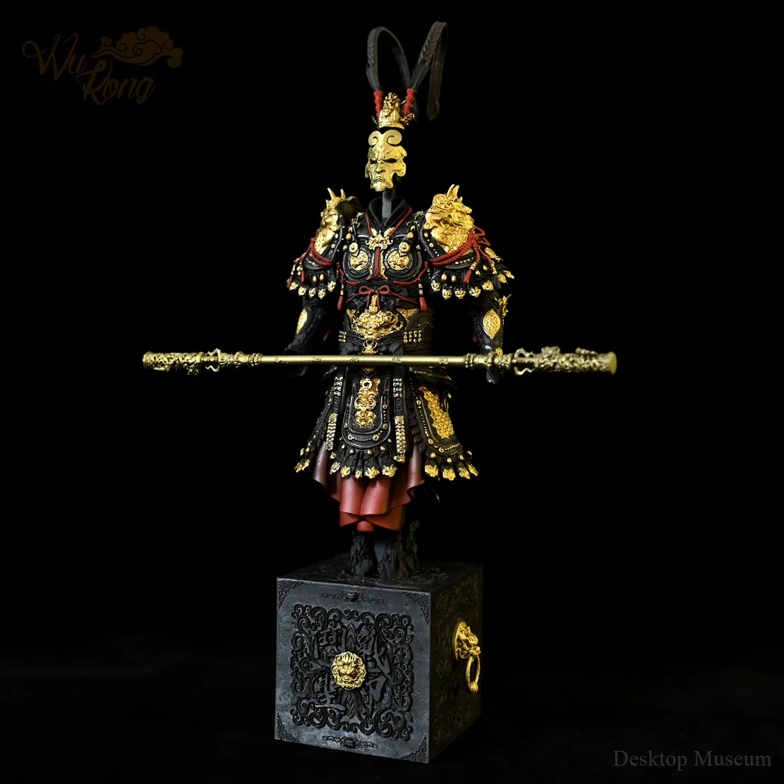 265mm Monkey King Armor Statue Epoxy Resin Handmade Hand-Painted Desktop Decor Figurine Ornament - view 5