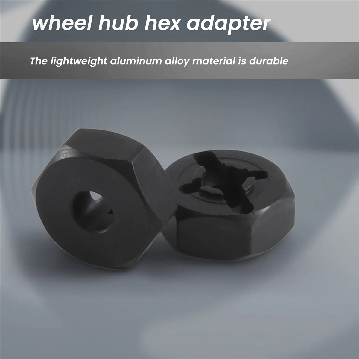 Aluminum Alloy 12mm Combiner Wheel Hub Hex Adapter Upgrades for Wltoys 144001 1/14 RC Car Spare Parts,Black