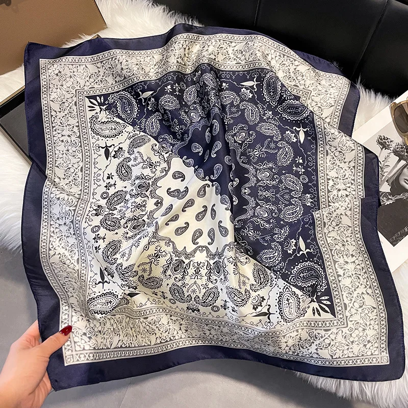 New Small Square Scarf 70cm Korean Satin Square Scarf Silk Scarf Silk Women's Decoration Small Shawl Scarf Various