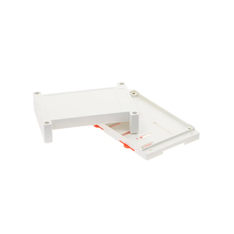 Caja de control industrial de plástico PLC, carcasa de fuente de alimentación tipo carril guía, carcasa de instrumento de cableado a través de caja de cable, 1 piezas, 145x90x40mm