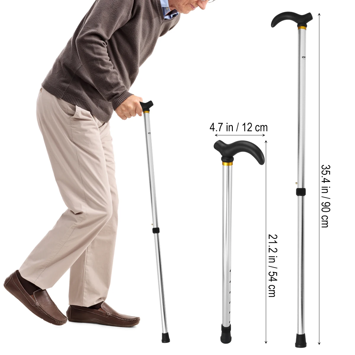 Walking Cane Elder Cane Stickmen Adjustable Folding Canes Collapsible Senior Sticks Elder Crutches for Mothers the Elder Fathers