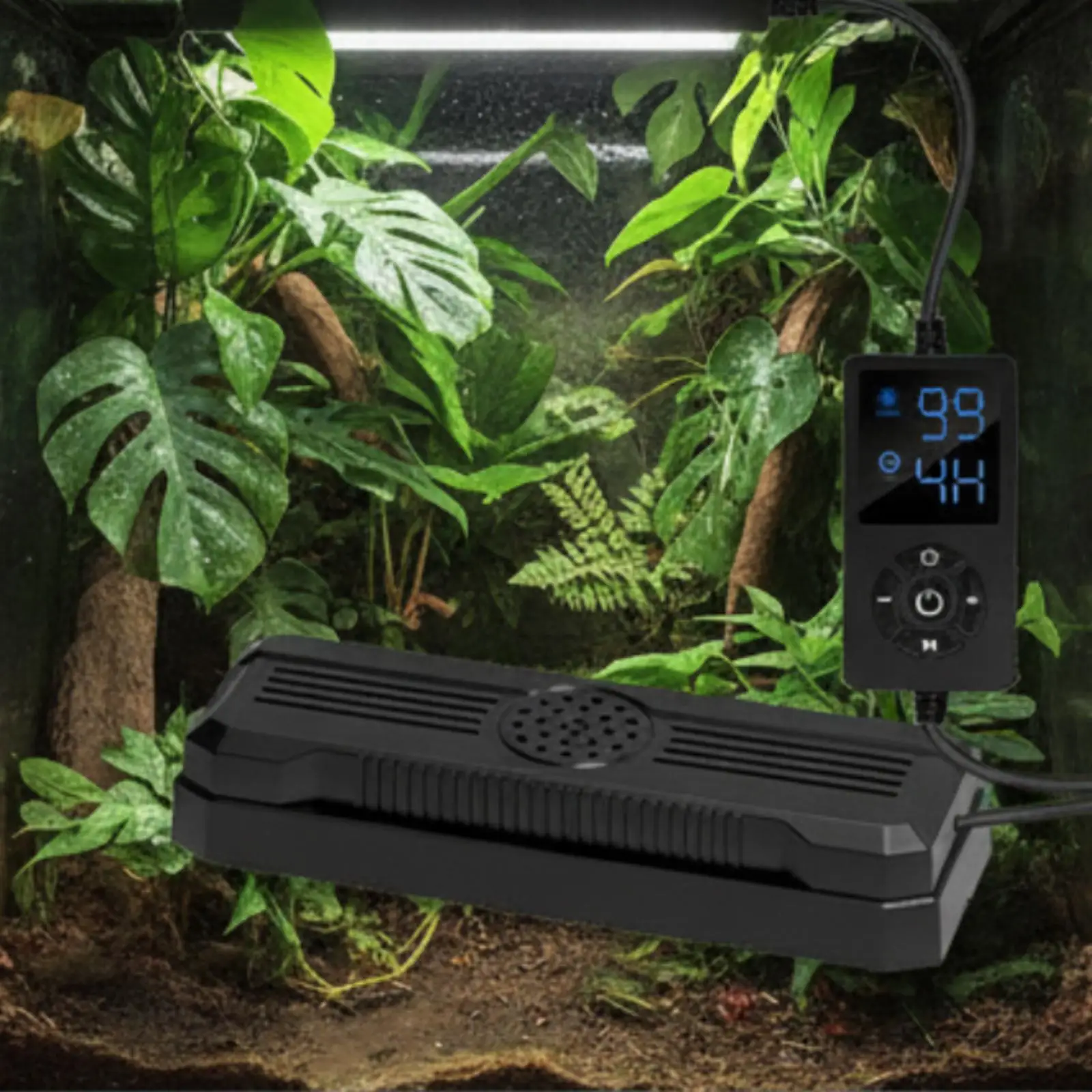 High Performance UVB Reptile Light with Honeycomb Panel and Digital Display for Lizard Habitat