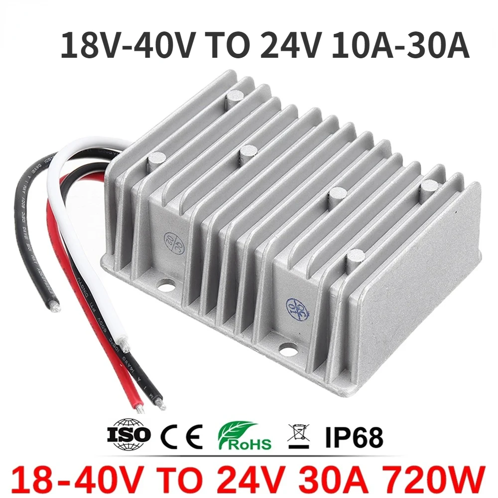 

18-40V 36V 24V to 24V 10A-30A Boost Buck DC DC Power Converter 24 Volt Power Supply Voltage Stabilizer Regulator for Cars Solar