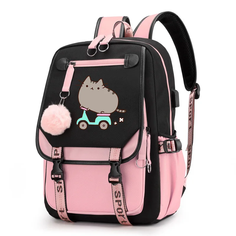 

Cartoon Cat Backpacks Children Kawaii Bookbag Students boys girls School Bags Large Travel Backpack Canvas Backpack Women