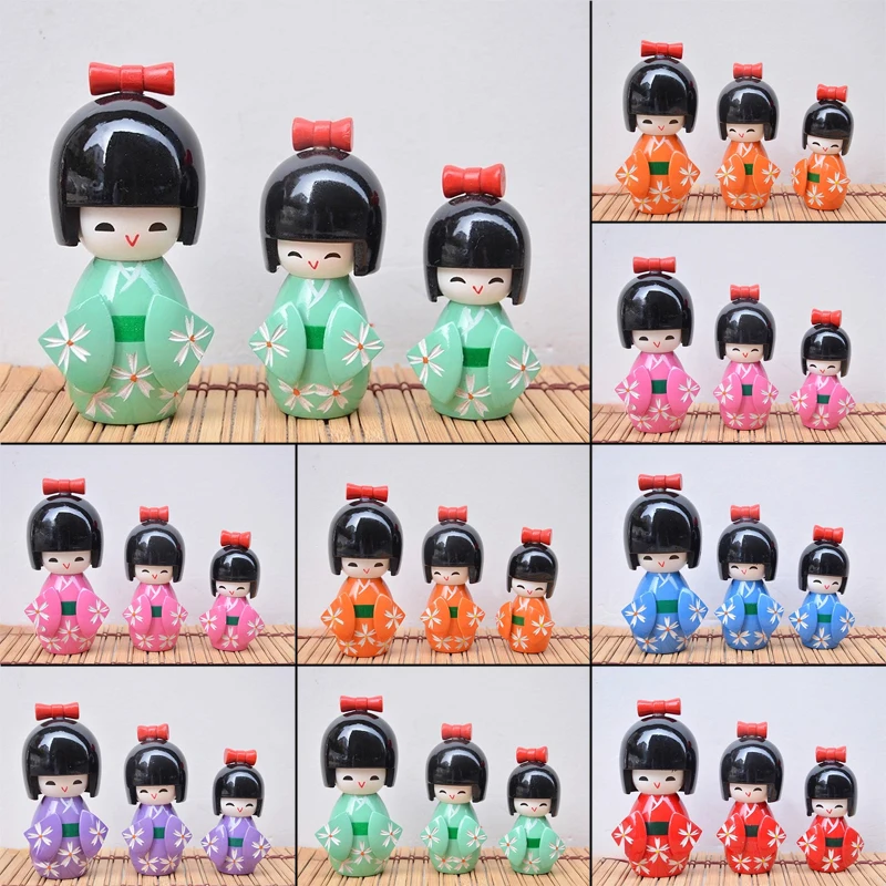 Japanese Kimono Doll Puppet Japanese Style Small Colorful Doll Model Small Ornament Little Colorful Kids Children's Toys Gifts