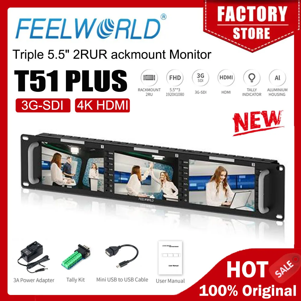 FEELWORLD T51 PLUS Triple 5.5