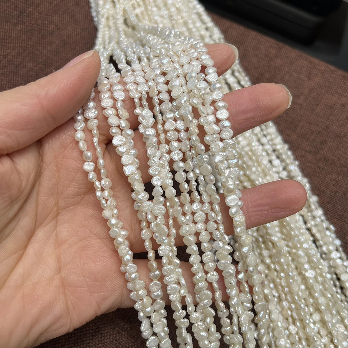 Freshwater Pearl Beads Exquisite 3-4-5mm Irregular Loose Beads for DIY for Jewelry Making Necklace Bracelet Accessories Gift