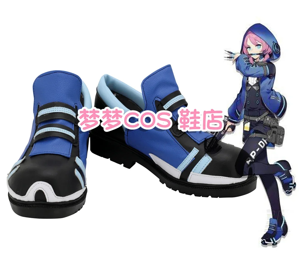 

Anime Arknights Blue Poison Cosplay Boots Girls Knee Length PU Leather Cosplay Shoes Halloween Party Shoes Customized