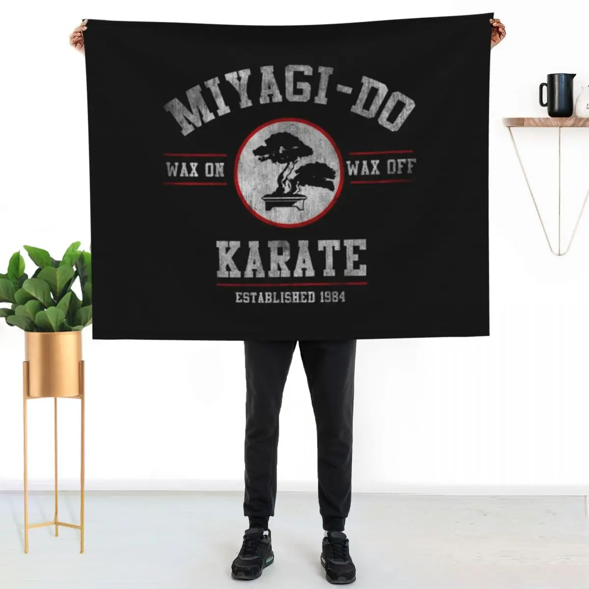 Karate Kid T-ShirtMiyagi Do Karate Kid Wax On Wax Off Throw Blanket Bed covers Soft Big Camping Luxury Brand Blankets