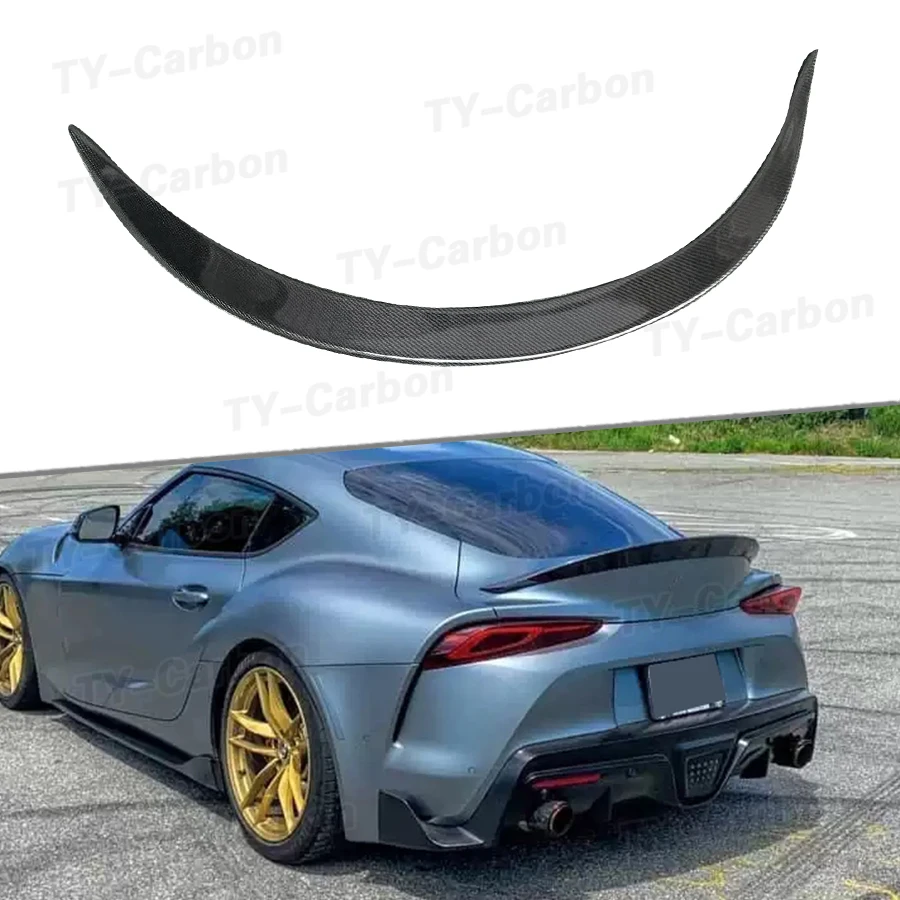 Real Carbon Fiber AG Style Spoiler For Toyota Supra GR MK5 A90 A91 Trunk Spoiler Flaps Rear Wing Car Trunk Diverter FRP