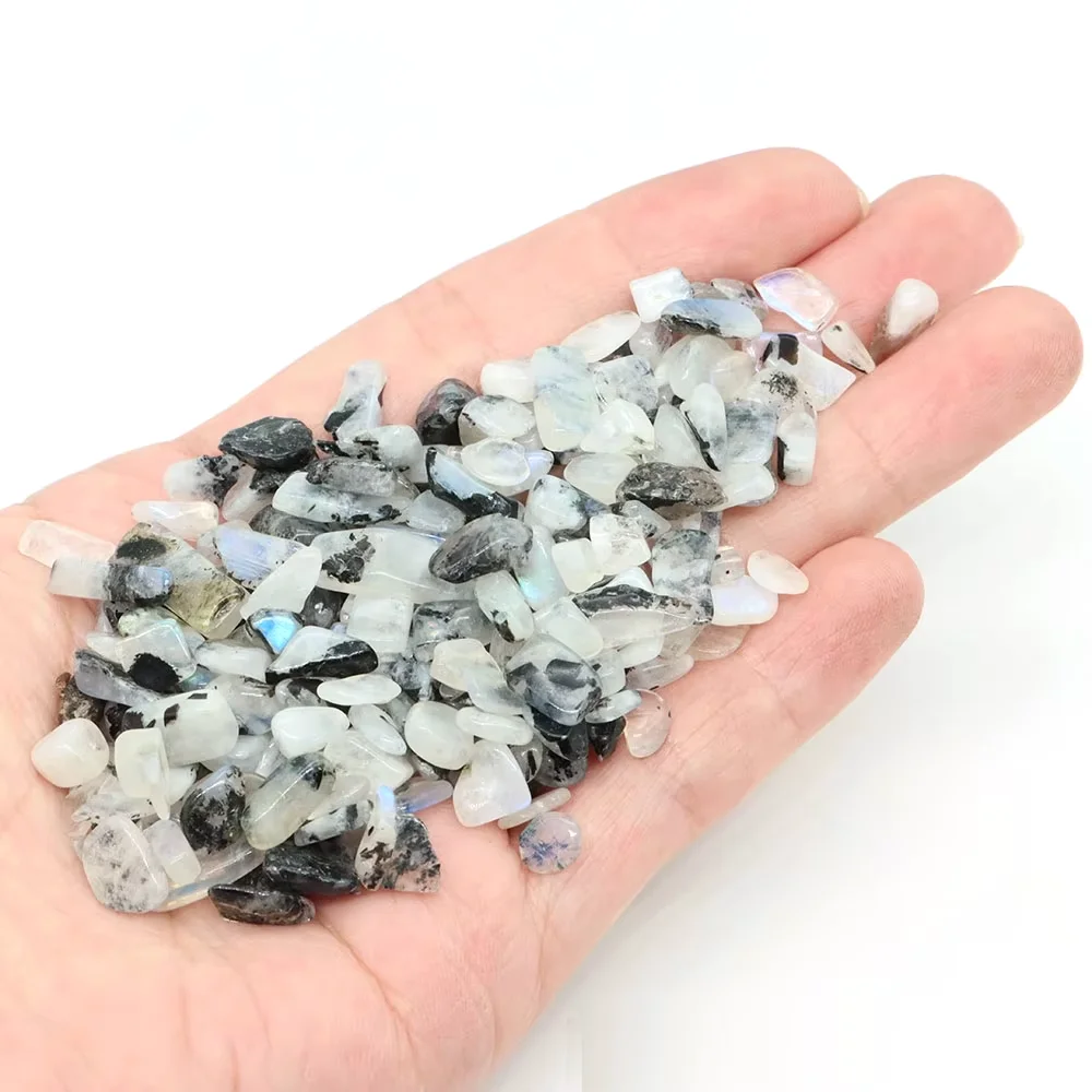 Natural Stones Gravel Crystals Chip Moonstone Quartz Ore Minerals Reiki Healing Tumbled Agates Specimen Aquarium Tank Home Decor
