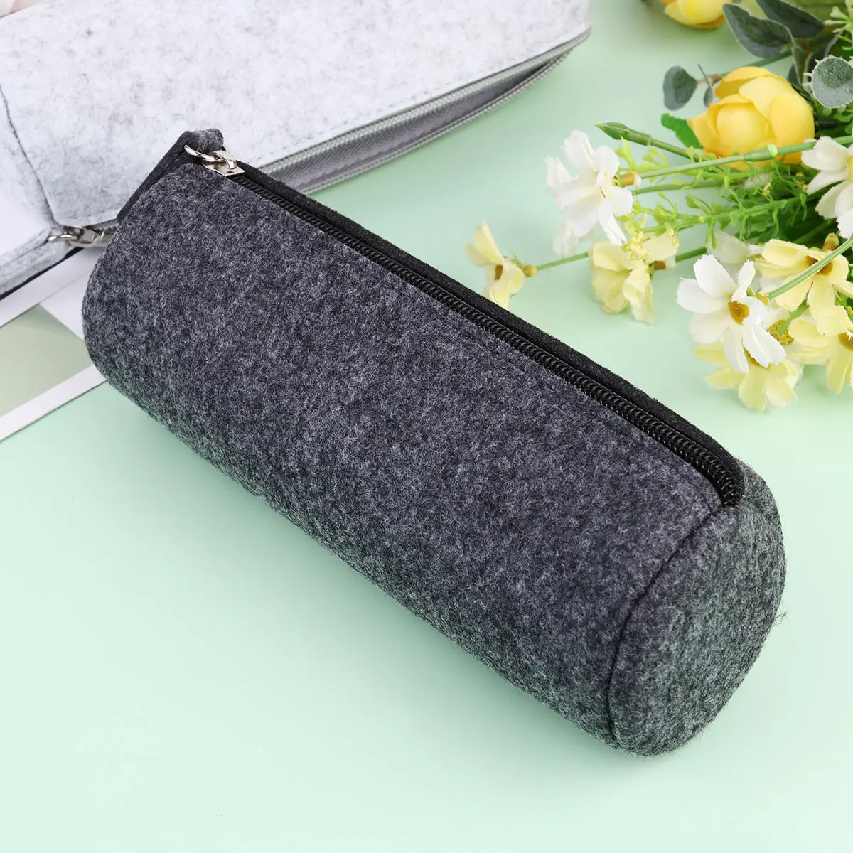 

4pcs Pen Case Pencil Holder Felt Stationery Organizer Durable Scratch Resistant Makeup Pouch Bag For Pens Pencils