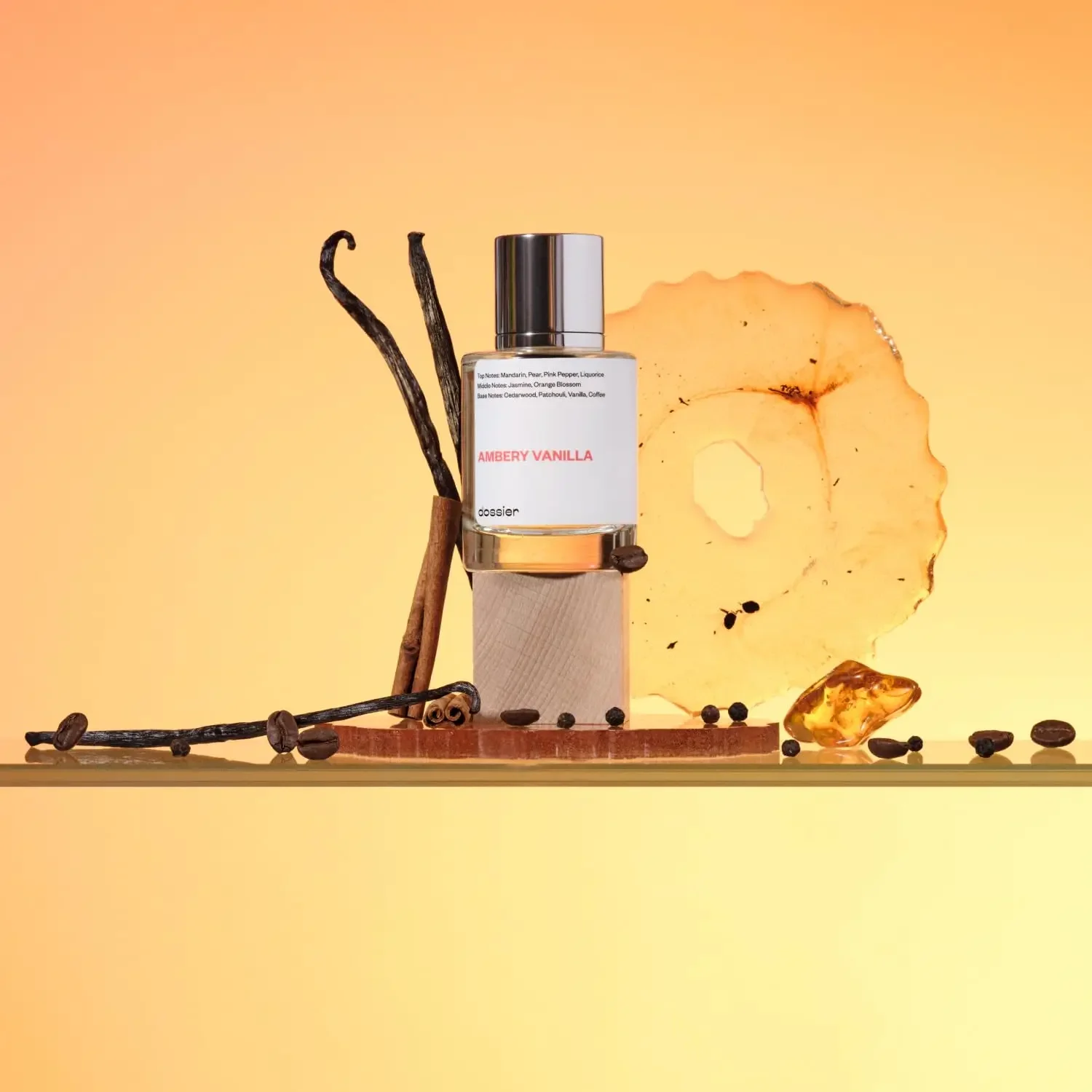 Dossier Ambery Vainilla Eau de Parfum | Vegan Gourmand inspirado en Black Opium, fragancia femenina duradera, 1,7 oz / 50 ml