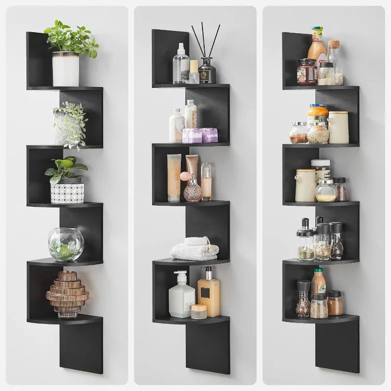 

Living Room Corner Wall Shelf Floating Bookshelf Wood Corner Wall Multi-layer Frame Wall Hanging Corner Baffle Bedroom Shelf