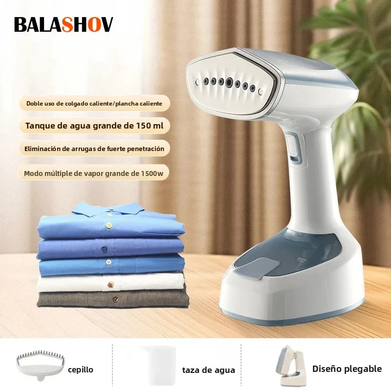 Máquina de planchar plegable, vaporizador de ropa de calor rápido de 1500W, vaporizador de tela eléctrico para el hogar, plancha de vapor portátil para viajes en casa