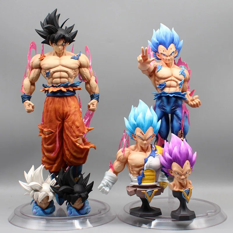 

35cm Vegeta Dragon Ball Figures Goku Gods of Destruction Vegeta Migatte No Gokui Son Goku Action Figures PVC Anime Model Toys