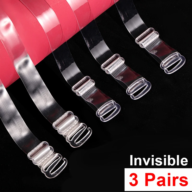 

Women's Clear Bra Straps Transparent Invisible Detachable Adjustable Shoulder Strap Elastic Belt Intimates Accessories