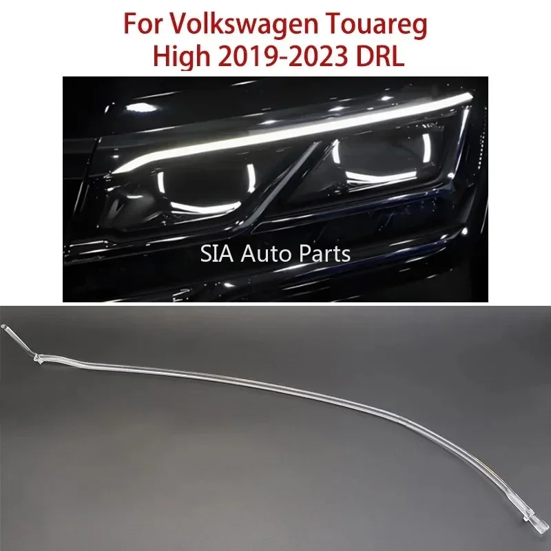 

NEW For Volkswagen Touareg 19-2023 Car Headlight DRL Light Guide Strip LED White Ballast Module Angel Eye Daytime Running Light
